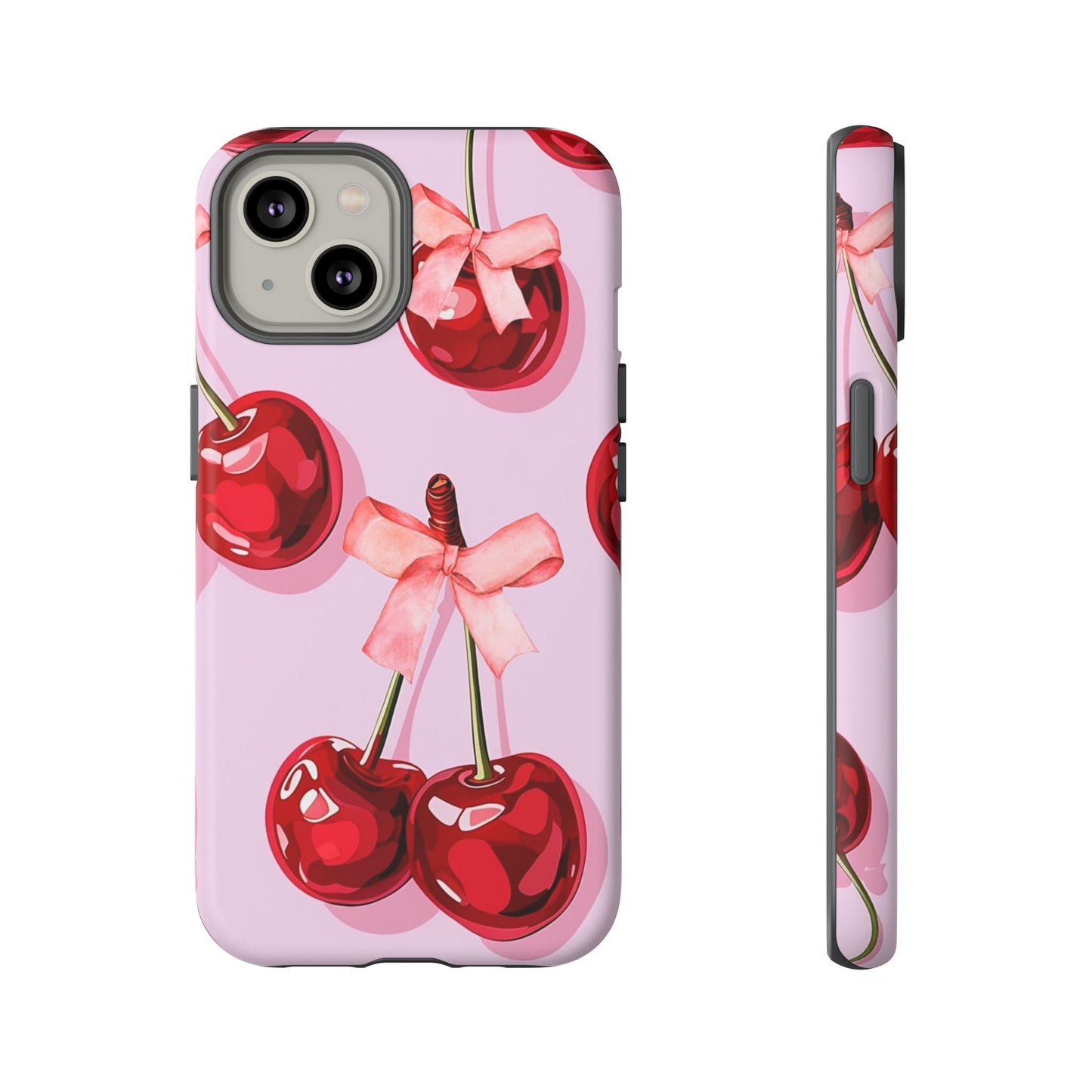 Cherry Ribbon Phone Cases for iPhone, Samsung Galaxy, and Google Pixel