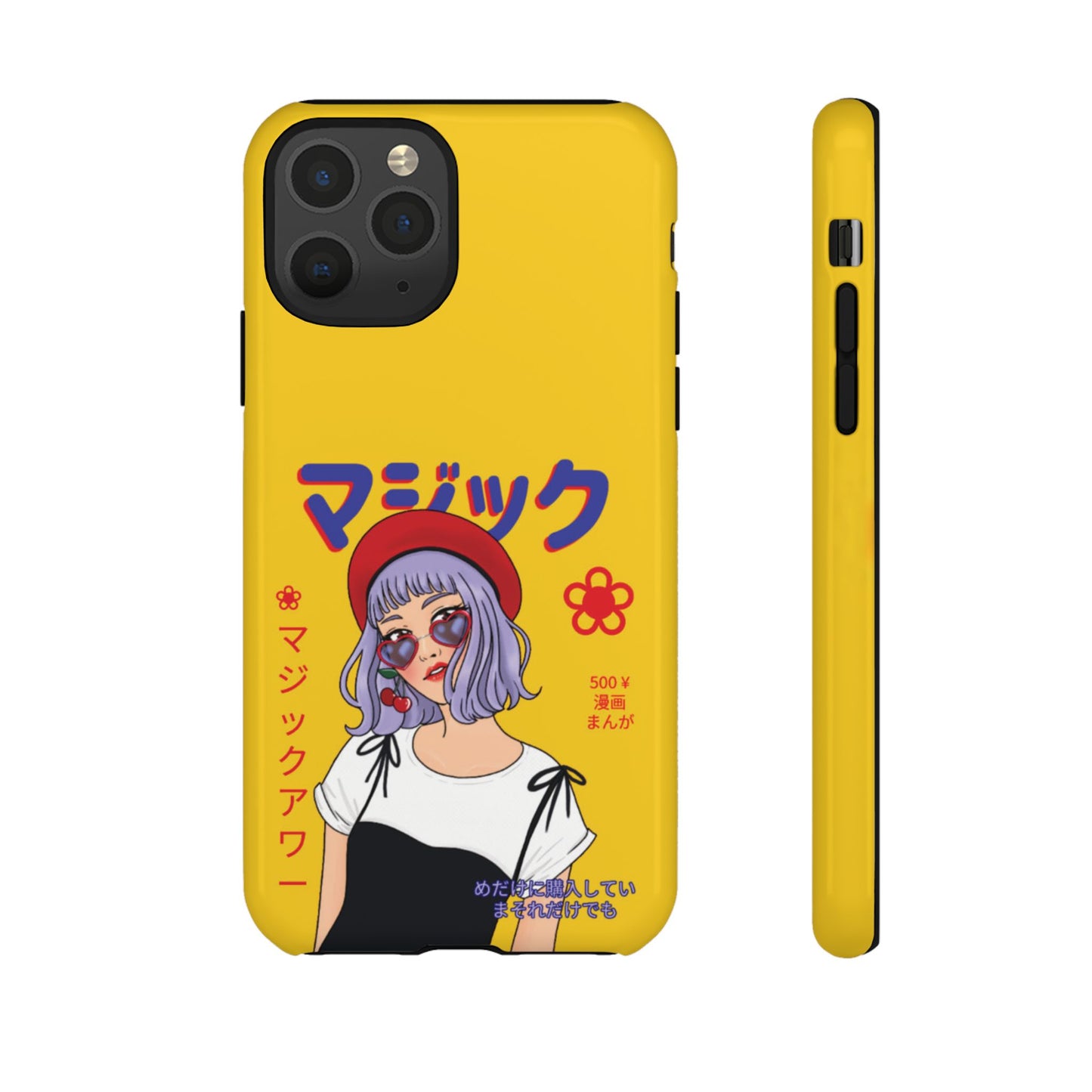 "Anime Cool Girl" Yellow Phone Cases – Bold, Stylish & Made for Any Phone! 💛✨ Pick Your Perfect Fit! -  iPhone, Samsung Galaxy, and Google Pixel