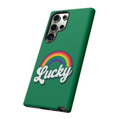 Lucky Rainbow Tough Phone Cases, iPhone, Samsung Galaxy, Google Pixel, Choose any phone model