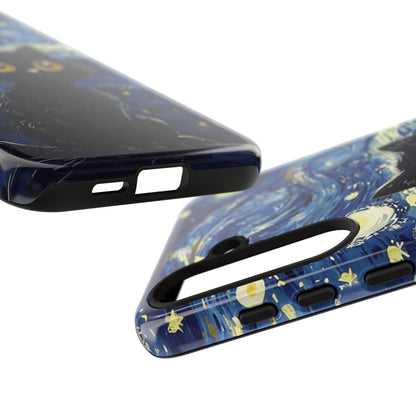 Cat under the stars, cute phone cases, Extra durable, Tough Cases, Pick your size