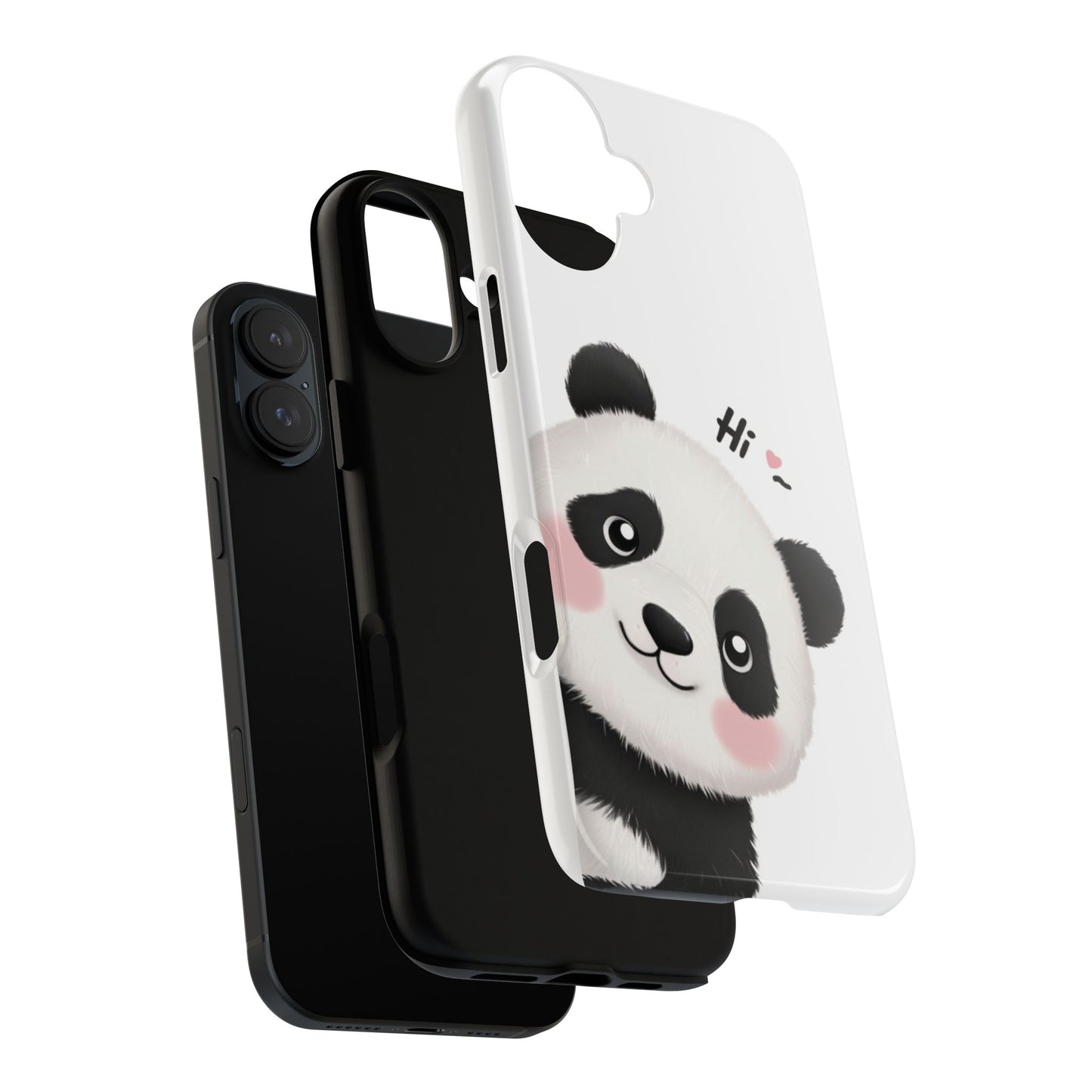 "Hi Cute Panda" Phone Case for iPhone, Samsung Galaxy, and Google Pixel devices