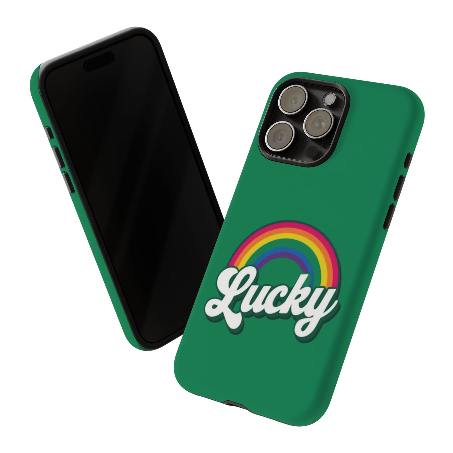 Lucky Rainbow Tough Phone Cases, iPhone, Samsung Galaxy, Google Pixel, Choose any phone model