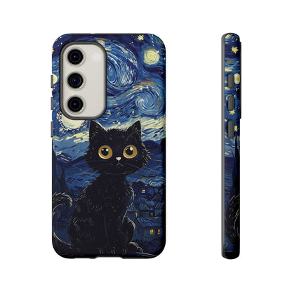 Cat under the stars, cute phone cases, Extra durable, Tough Cases, Pick your size