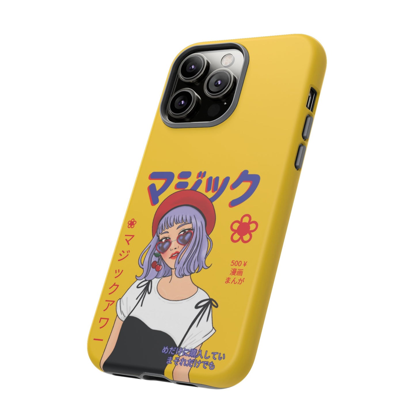 "Anime Cool Girl" Yellow Phone Cases – Bold, Stylish & Made for Any Phone! 💛✨ Pick Your Perfect Fit! -  iPhone, Samsung Galaxy, and Google Pixel