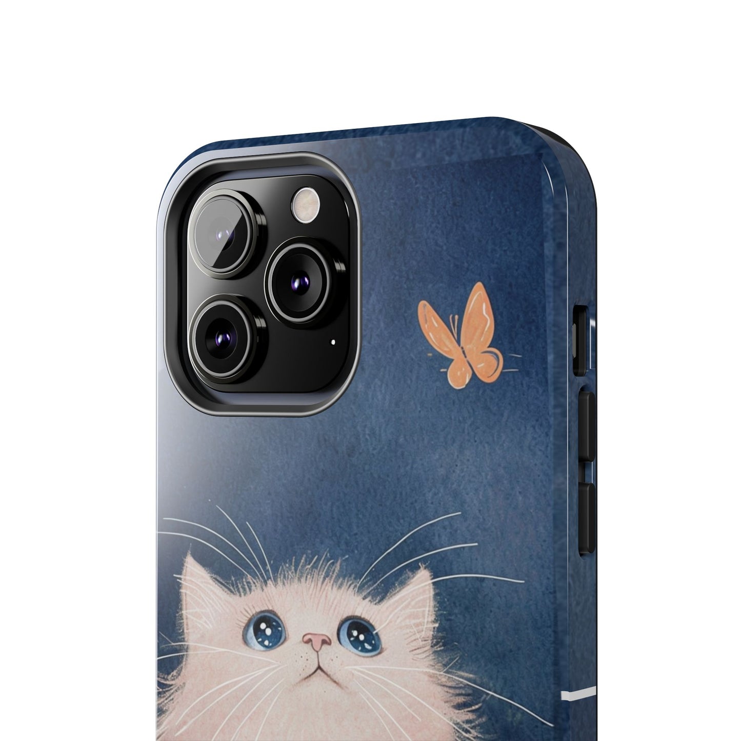 Cute Cat & Butterfly iPhone Case