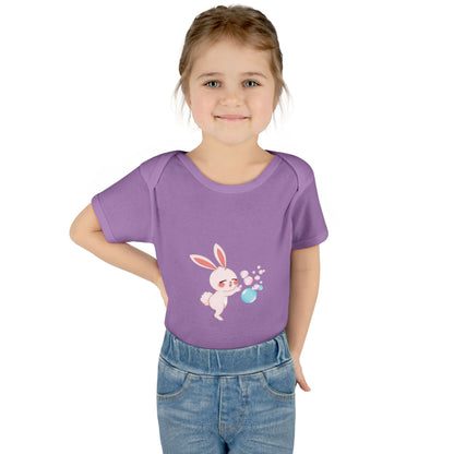 "Bunny Bubble", Infant Baby and Kid's Rib Bodysuit