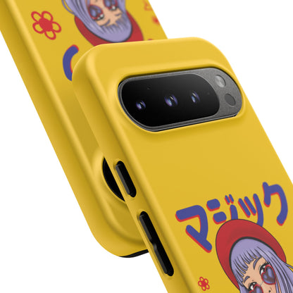 "Anime Cool Girl" Yellow Phone Cases – Bold, Stylish & Made for Any Phone! 💛✨ Pick Your Perfect Fit! -  iPhone, Samsung Galaxy, and Google Pixel