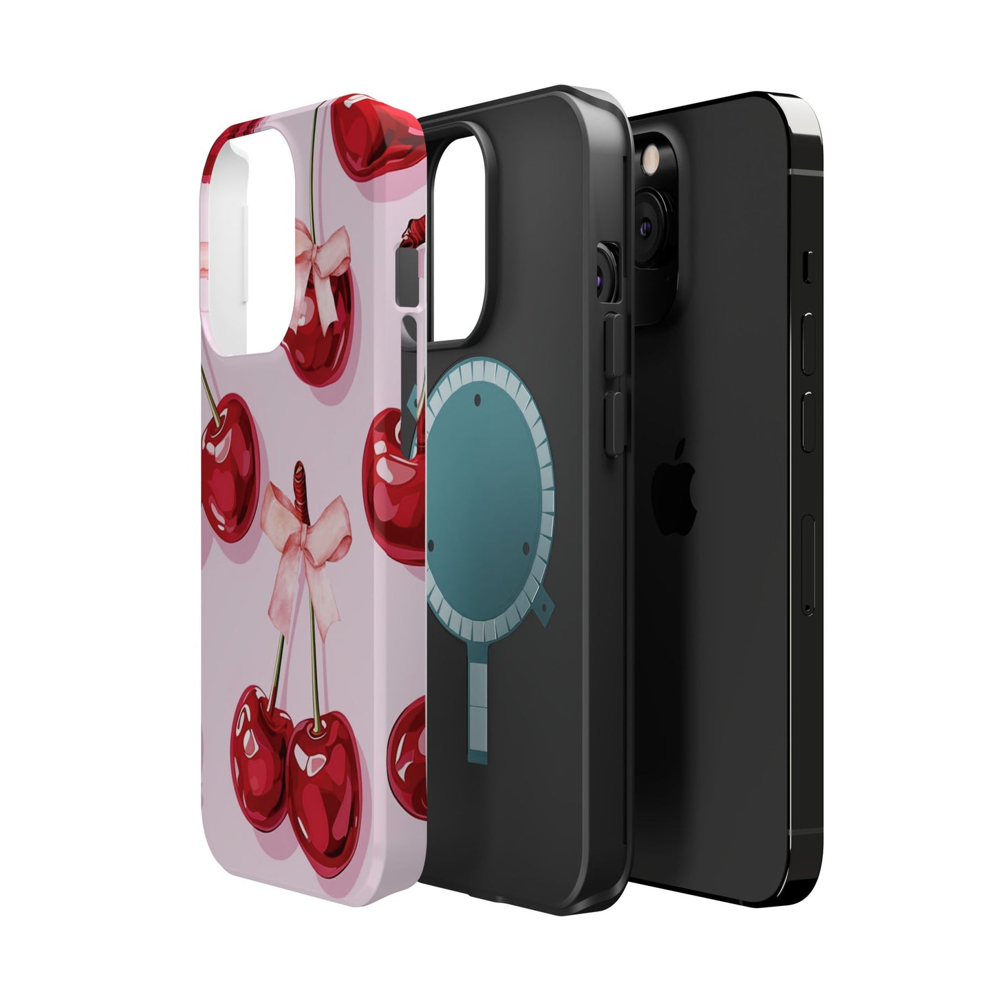 Cherry Ribbon Magnetic iPhone Caes - Durable, flexible, impact-resistant