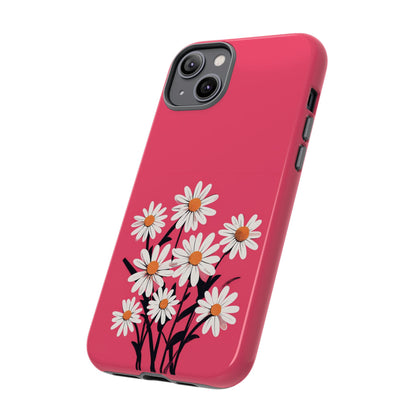 Daisy Flower Phone Case - Vibrant Pink Daisy Design