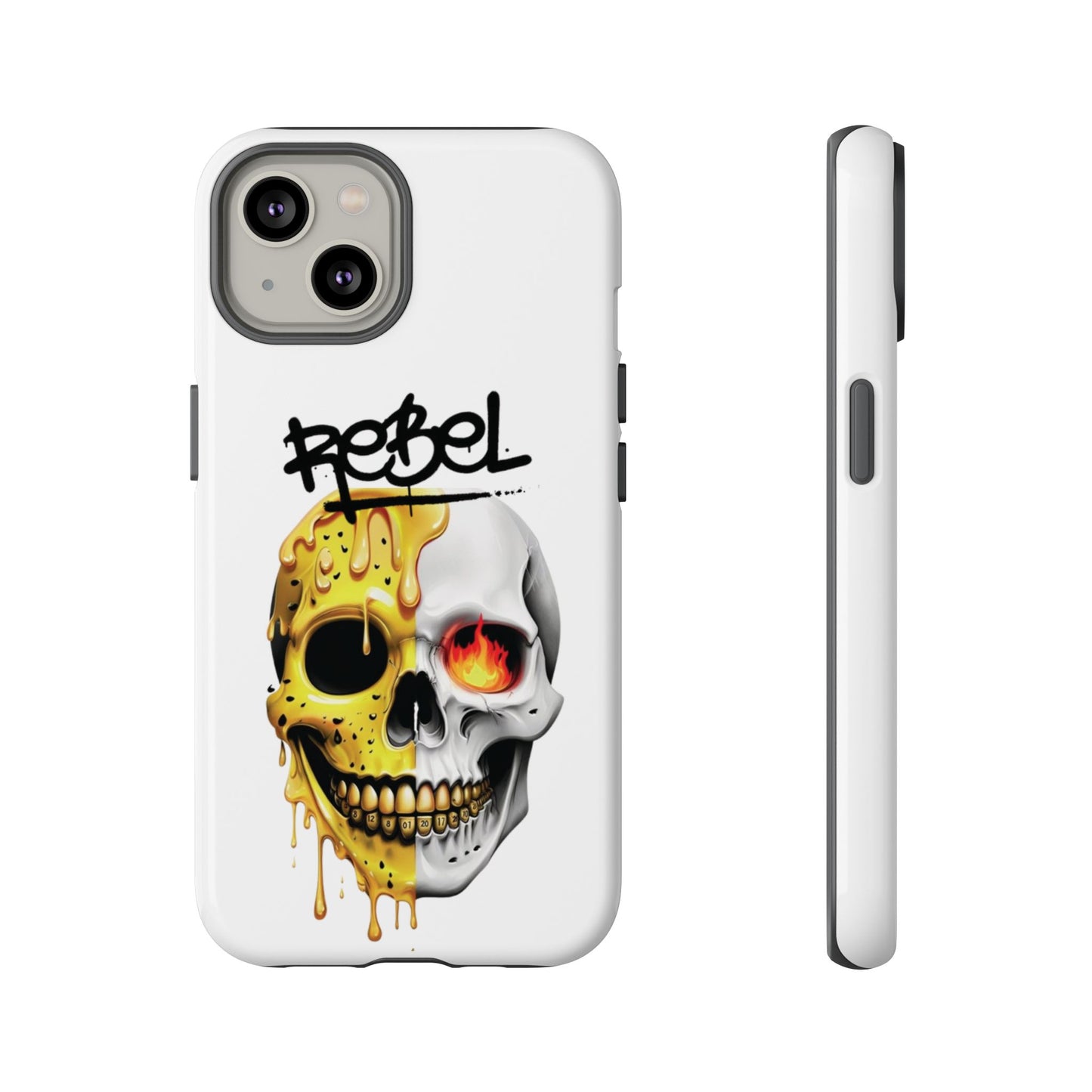 Rebel Skull Phone Case - White