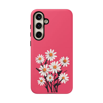 Daisy Flower Phone Case - Vibrant Pink Daisy Design