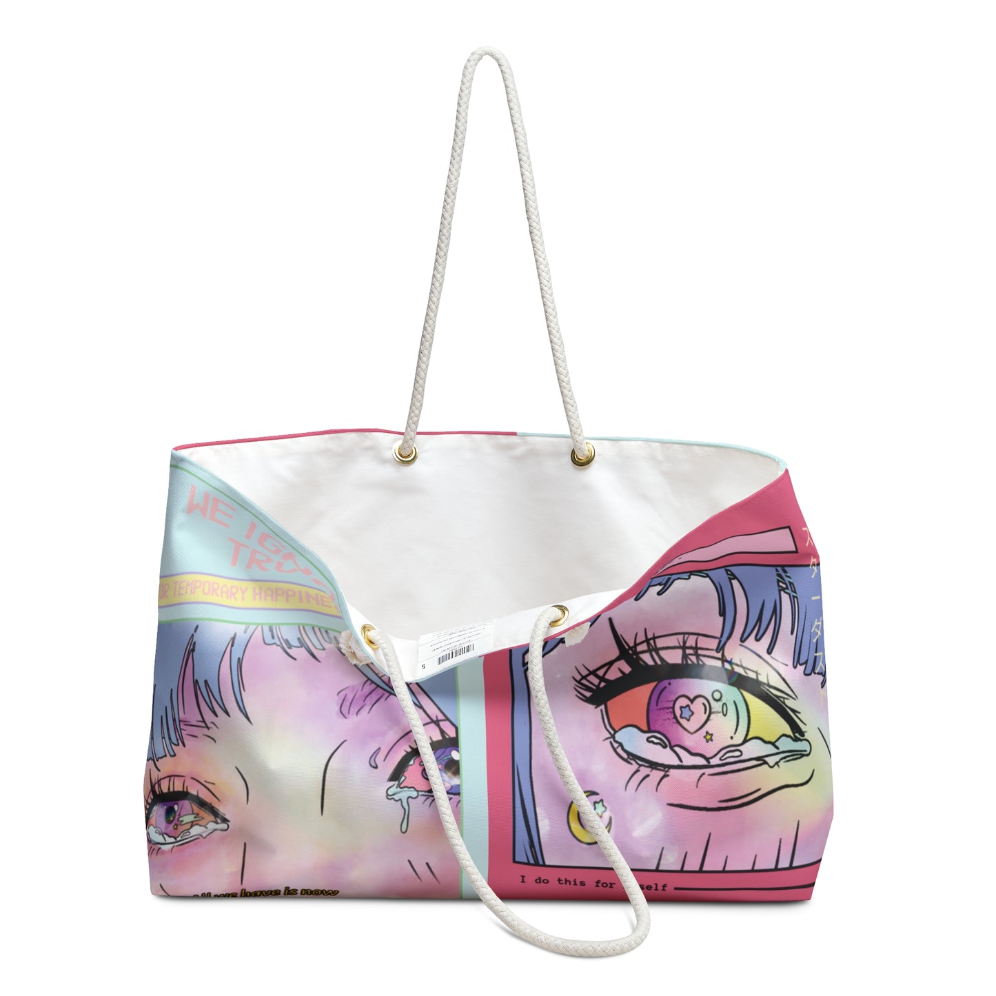 Pink and Blue Anime, Cartoon, Weekender Bag, Purse