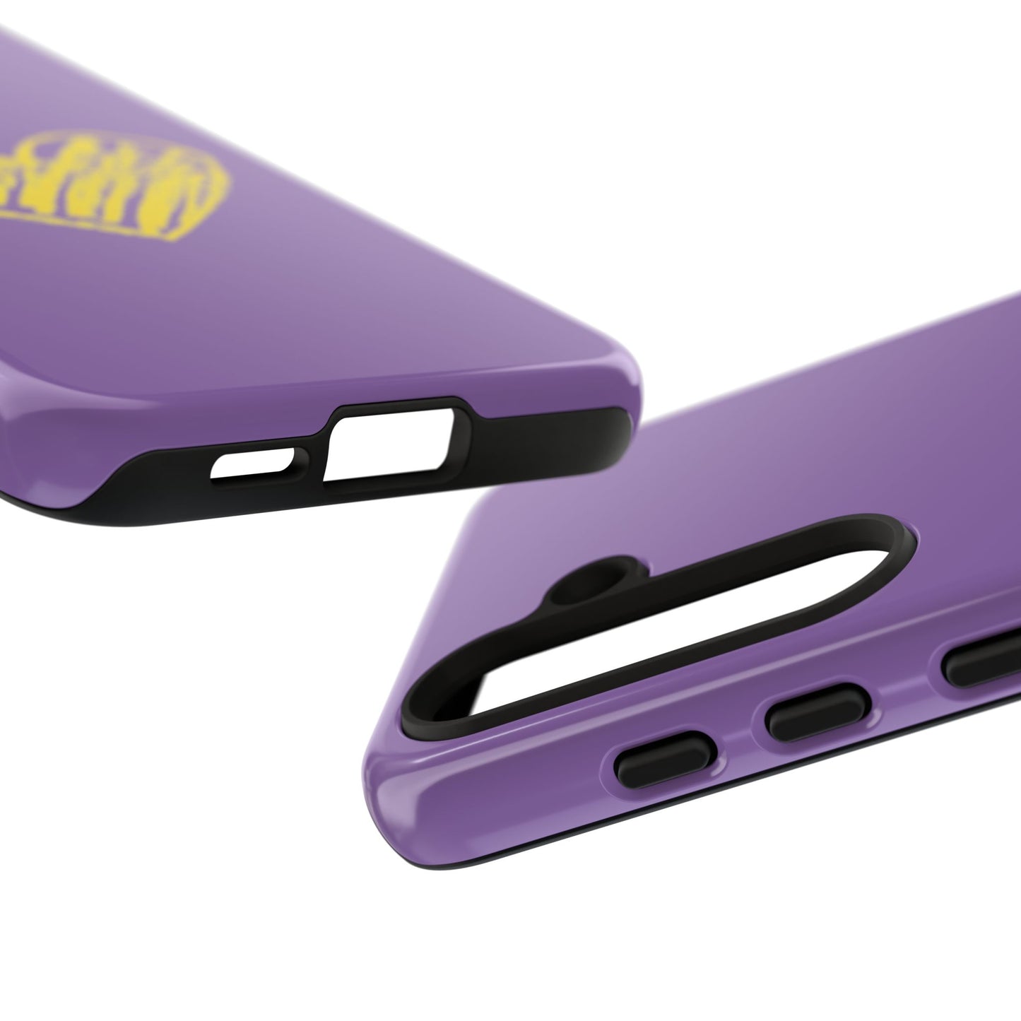 Yellow Heart, Purple Phone Case