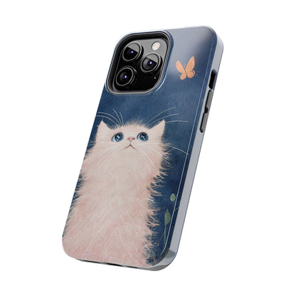 Cute Cat & Butterfly iPhone Case