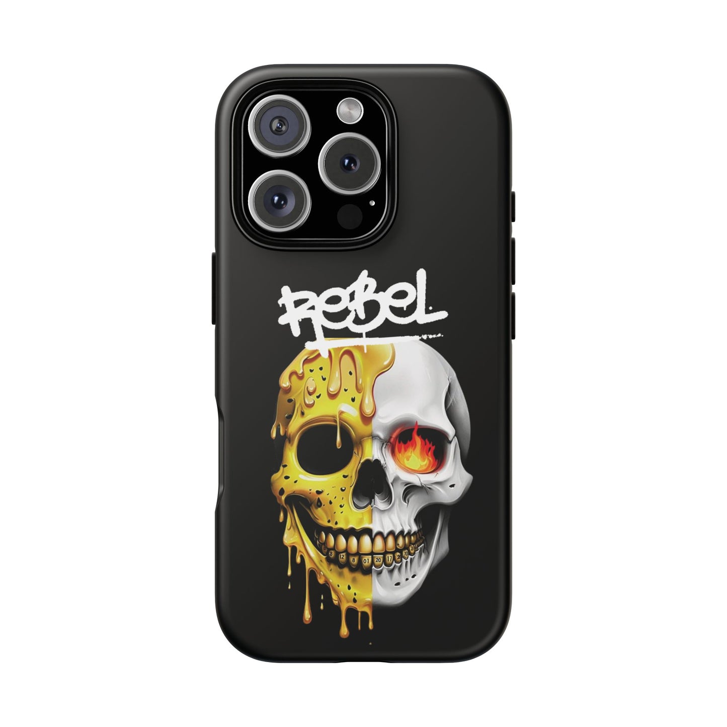 Rebel Skull Phone Case - Black