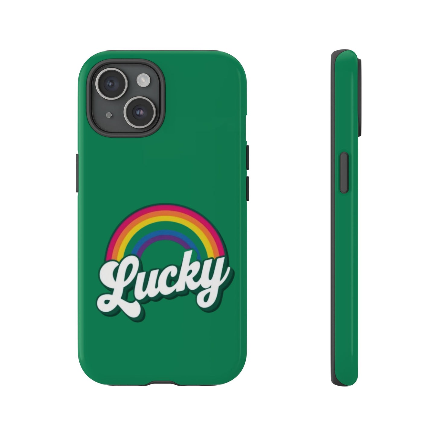 Lucky Rainbow Tough Phone Cases, iPhone, Samsung Galaxy, Google Pixel, Choose any phone model