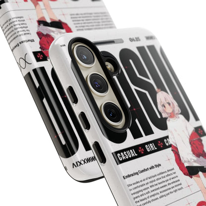 "Casual Girl" Anime Phone Cases for iPhone, Samsung Galaxy, and Google Pixel, Pick your size