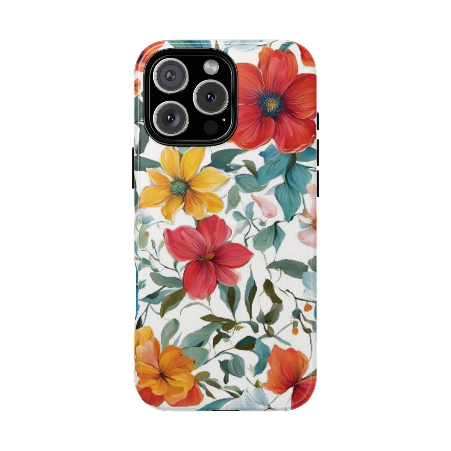 Floral Phone Cases for  iPhone, Samsung Galaxy, and Google Pixel devices - Double layers for extra durability and protection