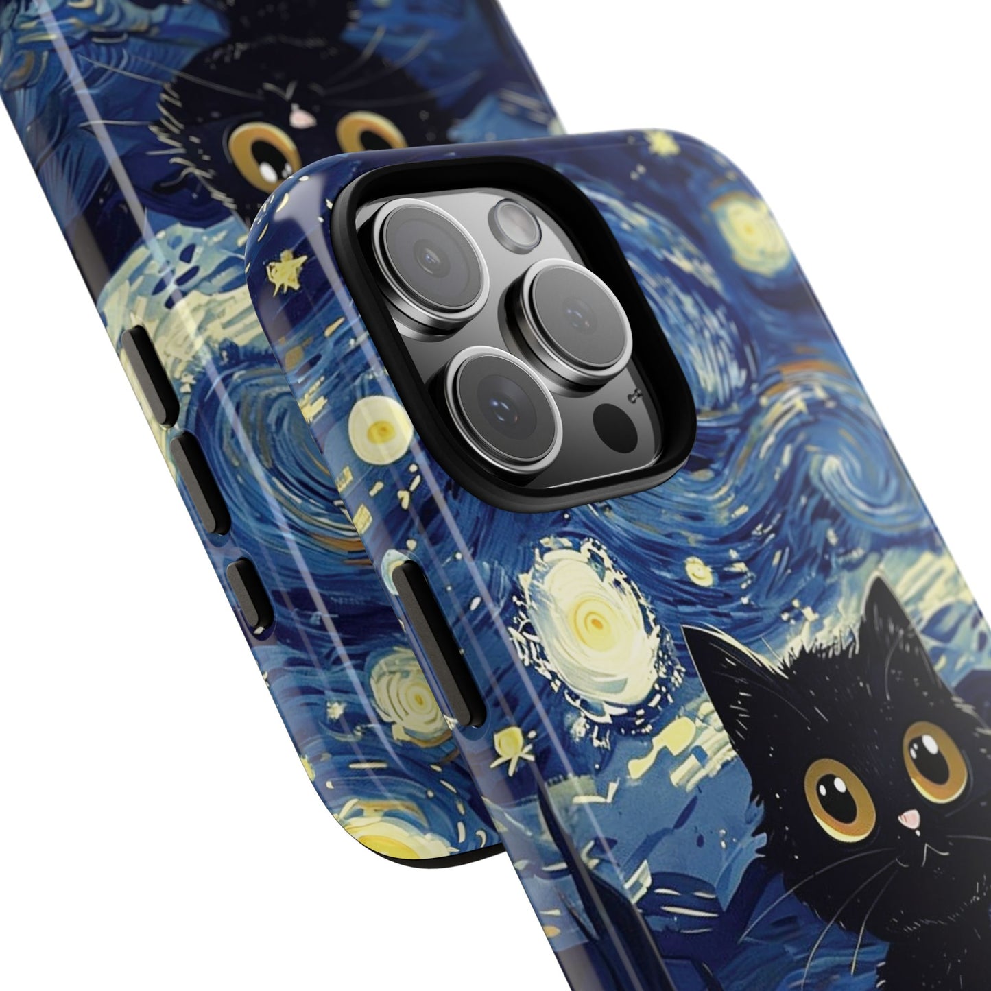 Cat under the stars, cute phone cases, Extra durable, Tough Cases, Pick your size