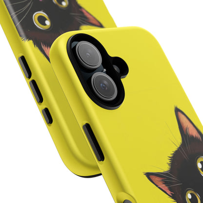 'Cute Cat' Yellow Phone Case