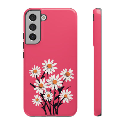 Daisy Flower Phone Case - Vibrant Pink Daisy Design