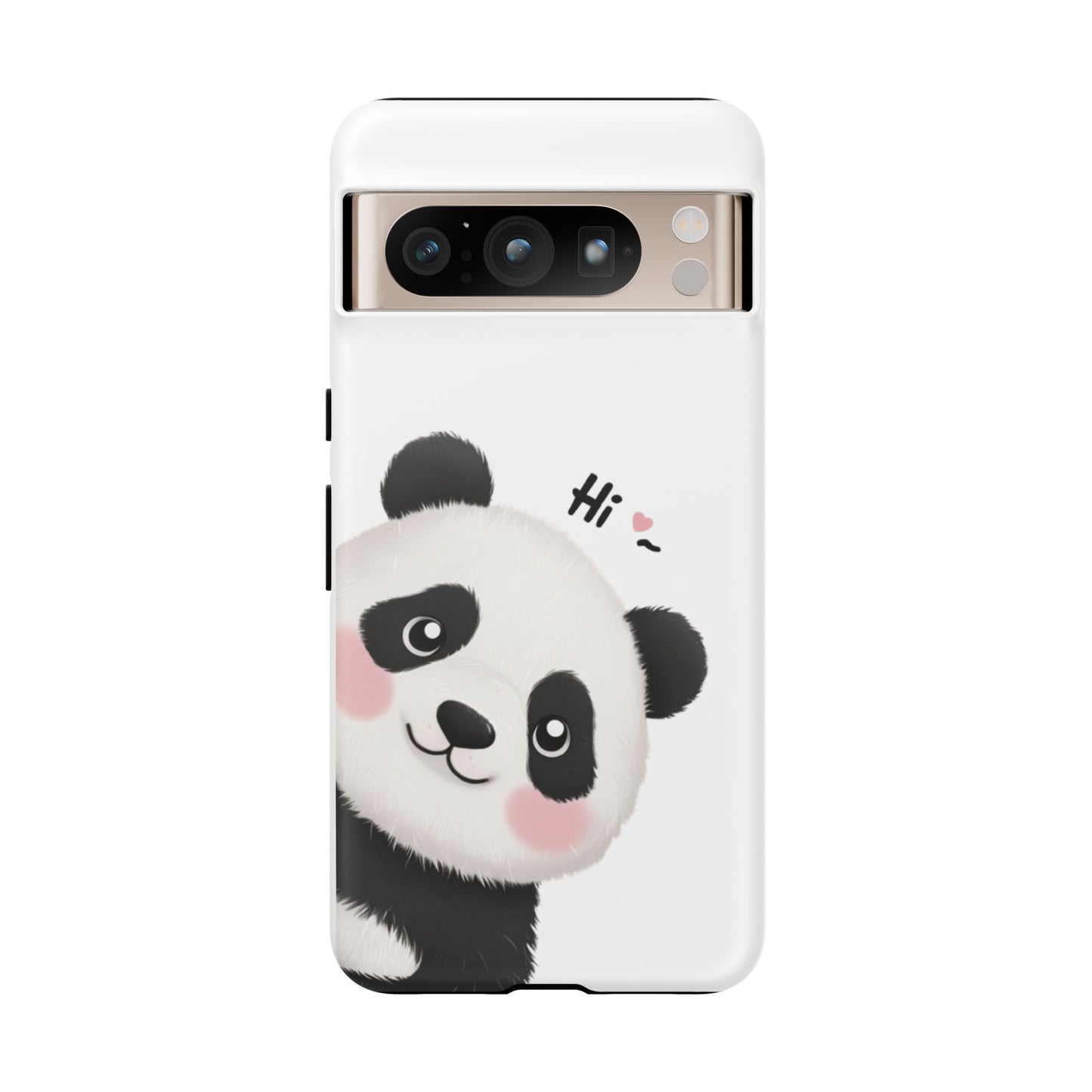 "Hi Cute Panda" Phone Case for iPhone, Samsung Galaxy, and Google Pixel devices