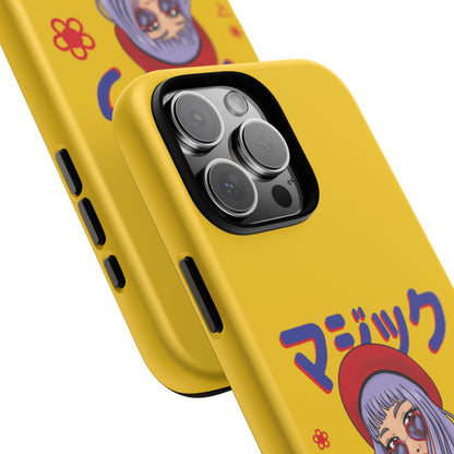 "Anime Cool Girl" Yellow Phone Cases – Bold, Stylish & Made for Any Phone! 💛✨ Pick Your Perfect Fit! -  iPhone, Samsung Galaxy, and Google Pixel