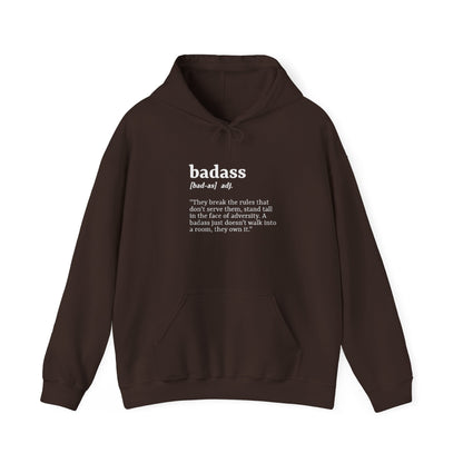 Badass Definition Hoodie – White Text