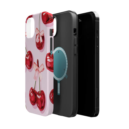 Cherry Ribbon Magnetic iPhone Caes - Durable, flexible, impact-resistant