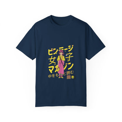 Anime Girl, Graphic T-shirt, Unisex Garment-Dyed