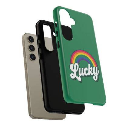 Lucky Rainbow Tough Phone Cases, iPhone, Samsung Galaxy, Google Pixel, Choose any phone model