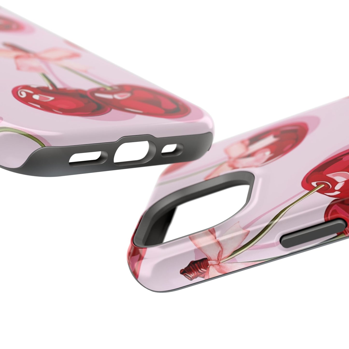 Cherry Ribbon Magnetic iPhone Caes - Durable, flexible, impact-resistant