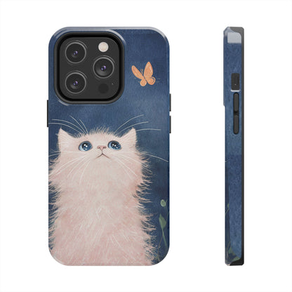 Cute Cat & Butterfly iPhone Case