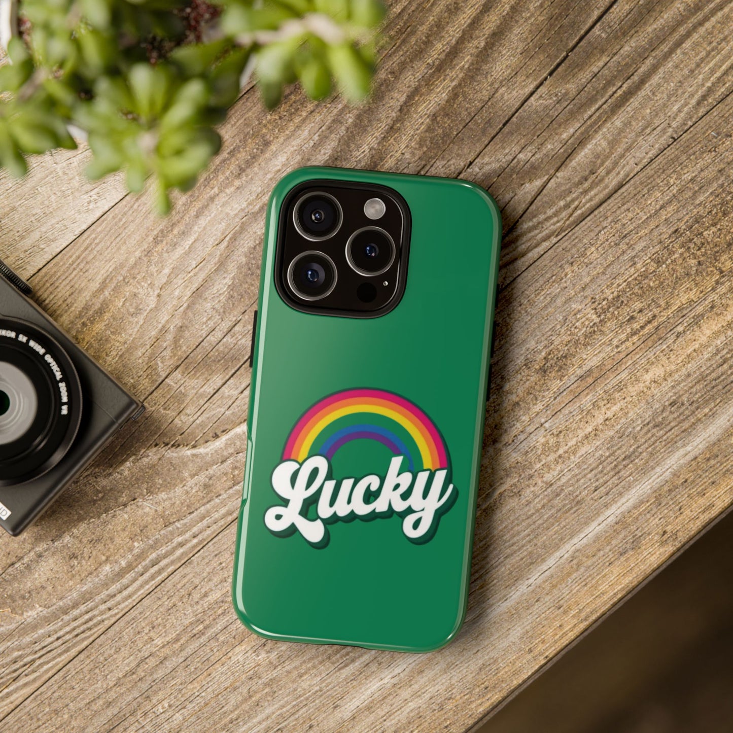 Lucky Rainbow Tough Phone Cases, iPhone, Samsung Galaxy, Google Pixel, Choose any phone model