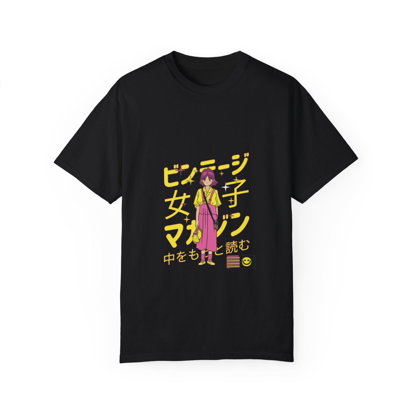 Anime Girl, Graphic T-shirt, Unisex Garment-Dyed