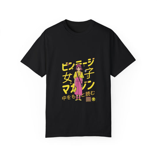 Anime Girl, Graphic T-shirt, Unisex Garment-Dyed