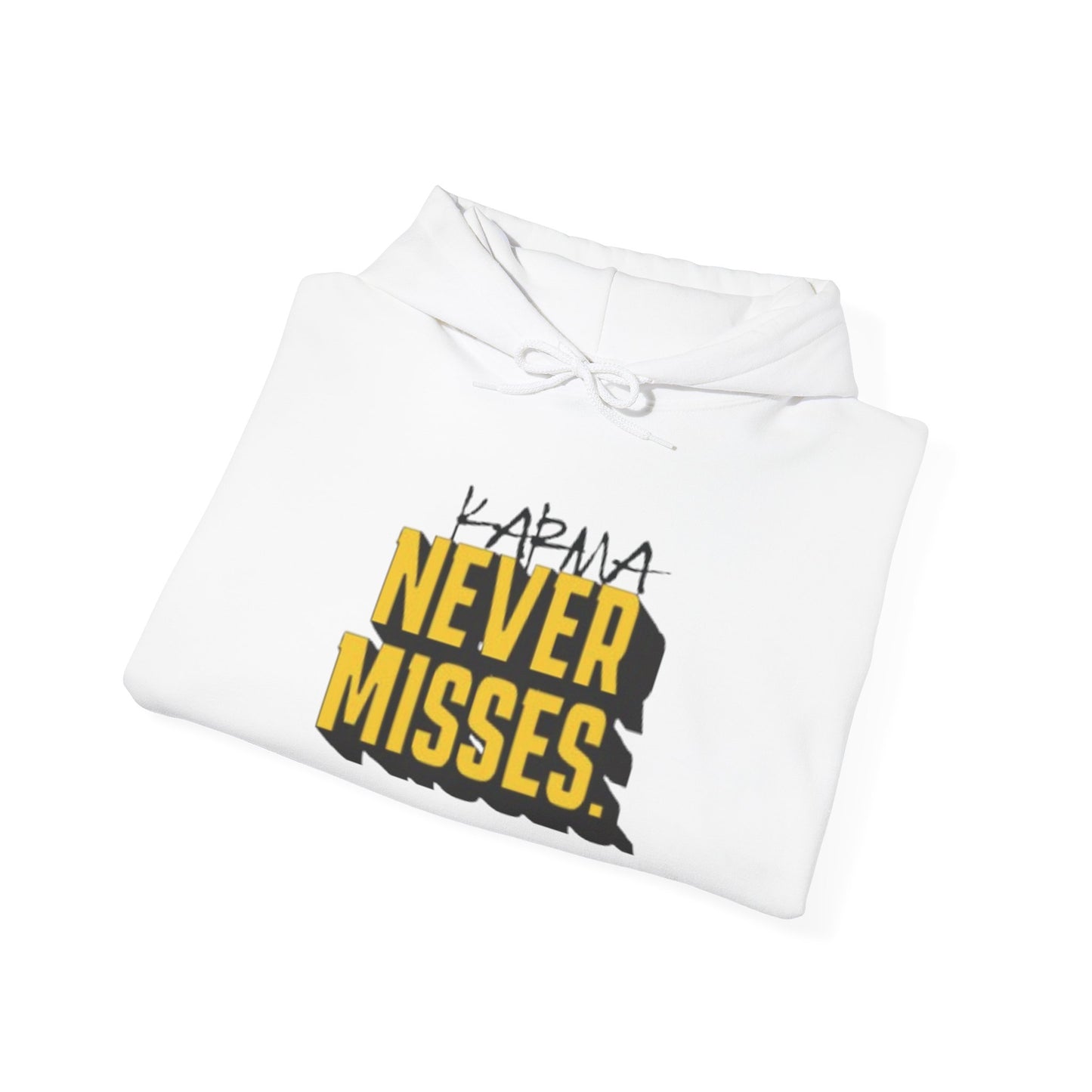 "Karma Never Misses" Unisex Heavy Blend™ Hooded Sweatshirt