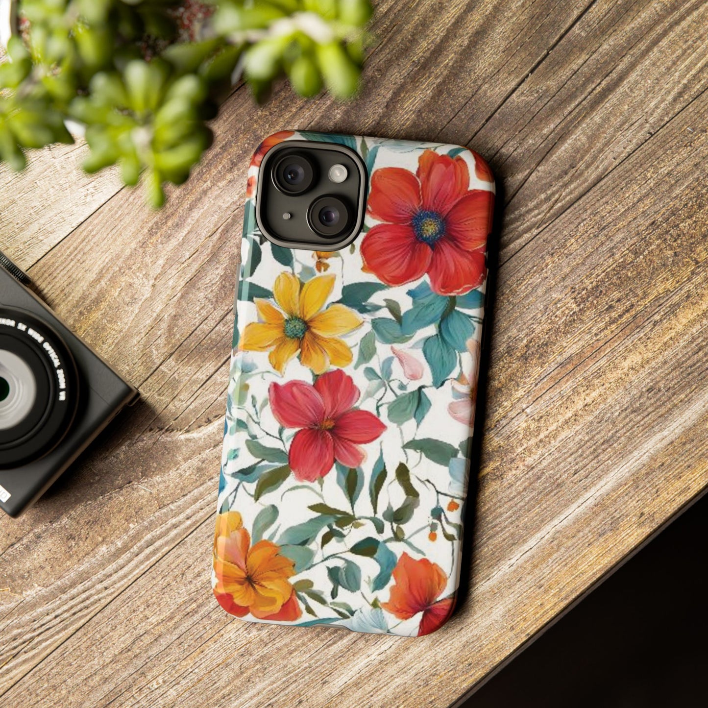 Floral Phone Cases for  iPhone, Samsung Galaxy, and Google Pixel devices - Double layers for extra durability and protection