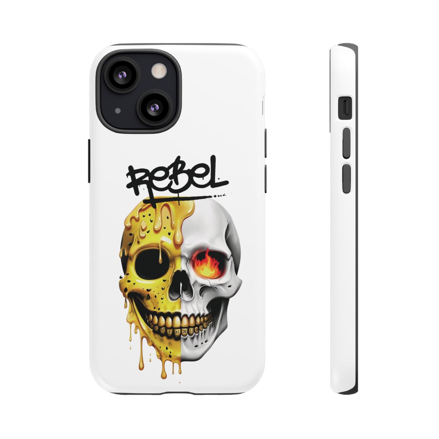 Rebel Skull Phone Case - White