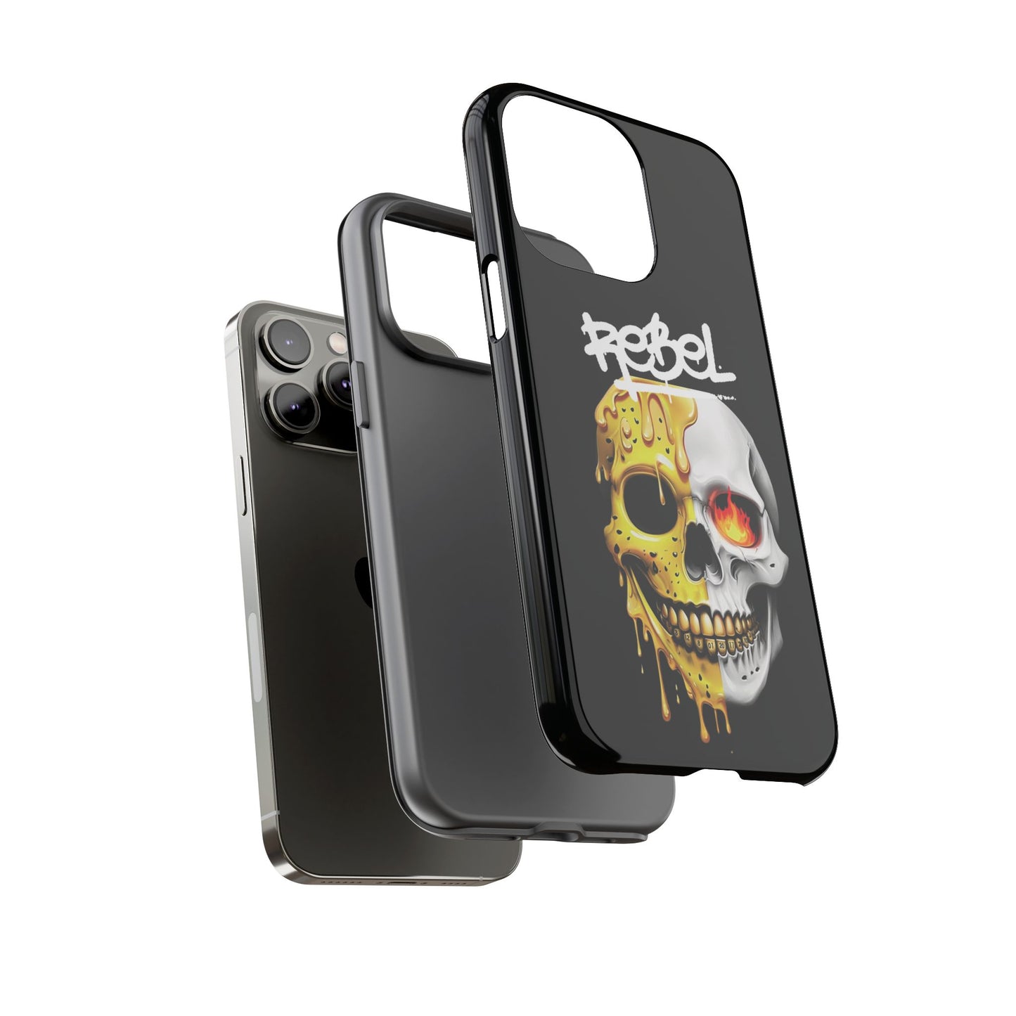 Rebel Skull Phone Case - Black