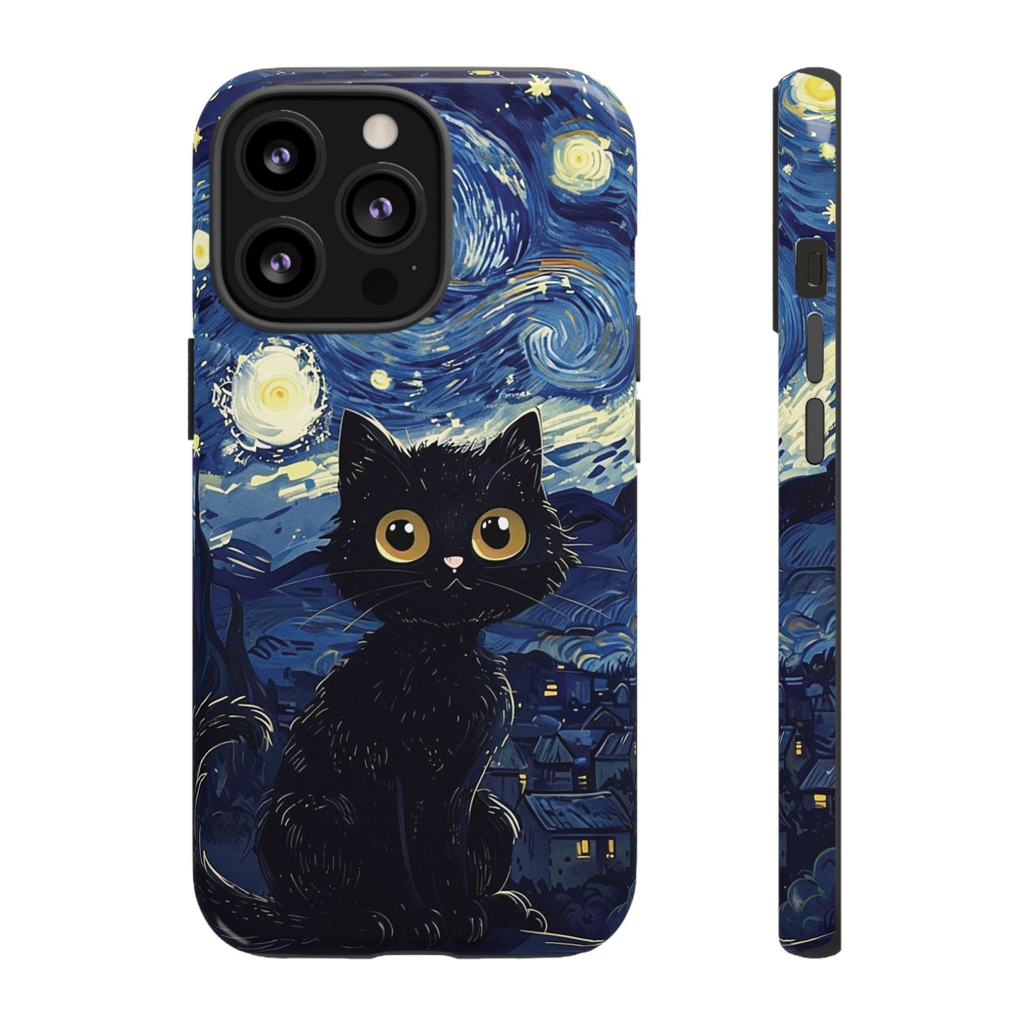 Cat under the stars, cute phone cases, Extra durable, Tough Cases, Pick your size