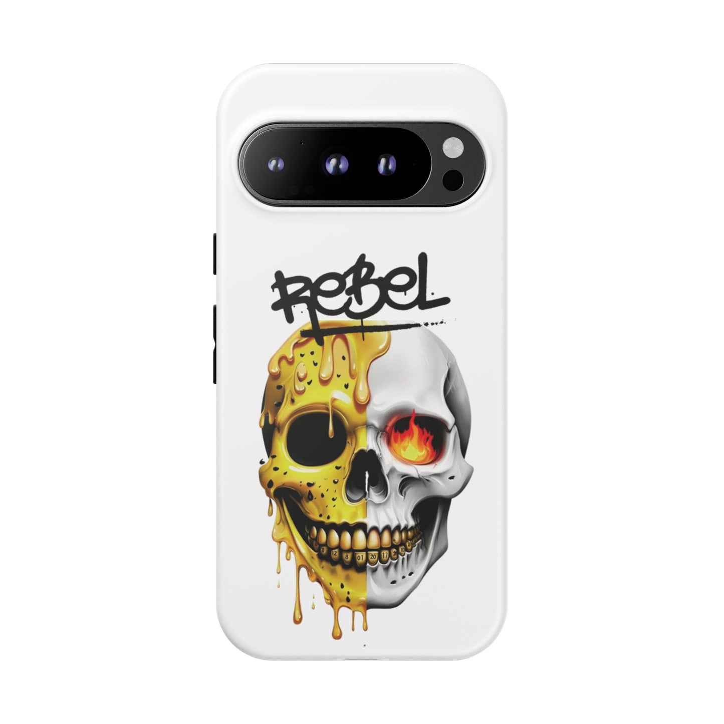 Rebel Skull Phone Case - White