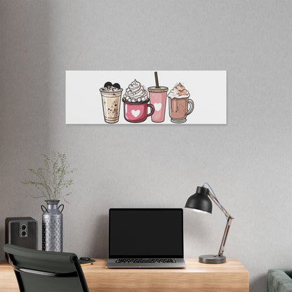 "Coffee Love" Classic Stretched Canvas. With 20 different sizes to choose