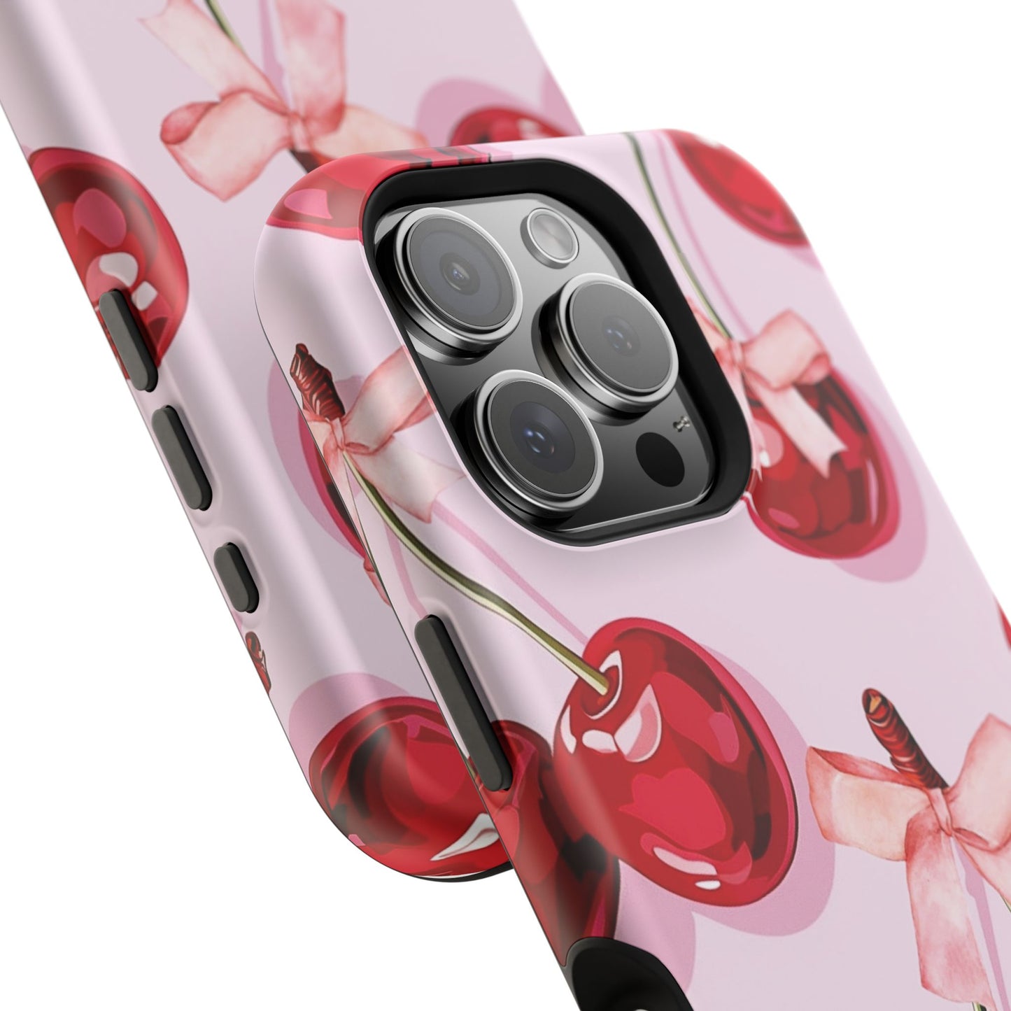 Cherry Ribbon Magnetic iPhone Caes - Durable, flexible, impact-resistant