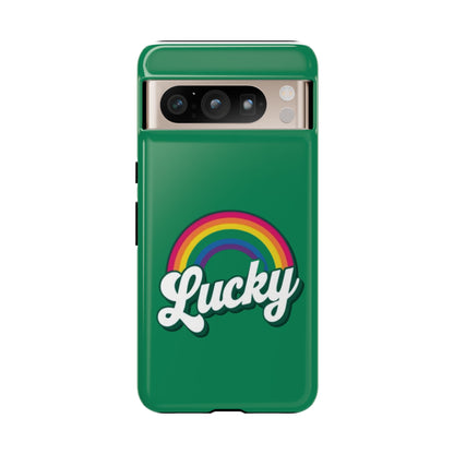 Lucky Rainbow Tough Phone Cases, iPhone, Samsung Galaxy, Google Pixel, Choose any phone model