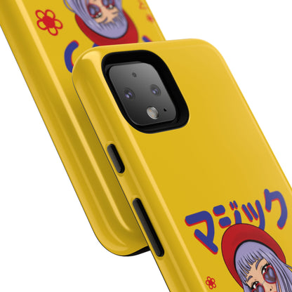 "Anime Cool Girl" Yellow Phone Cases – Bold, Stylish & Made for Any Phone! 💛✨ Pick Your Perfect Fit! -  iPhone, Samsung Galaxy, and Google Pixel