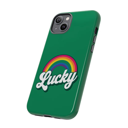 Lucky Rainbow Tough Phone Cases, iPhone, Samsung Galaxy, Google Pixel, Choose any phone model