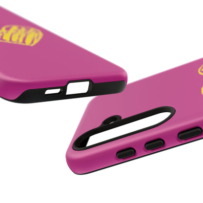 Yellow Heart, Pink Phone Case