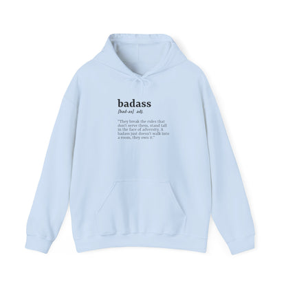 Badass Definition Hoodie – Black Text