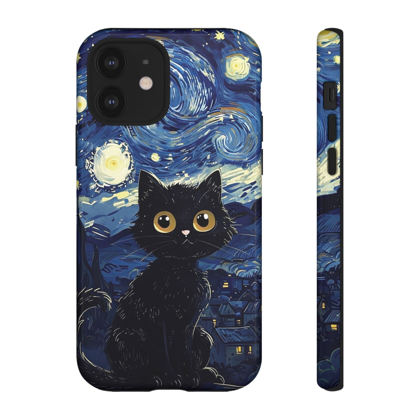 Cat under the stars, cute phone cases, Extra durable, Tough Cases, Pick your size